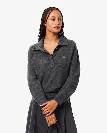 Maglione a collo alto in lana cardata AF4010 050 LACOSTE 