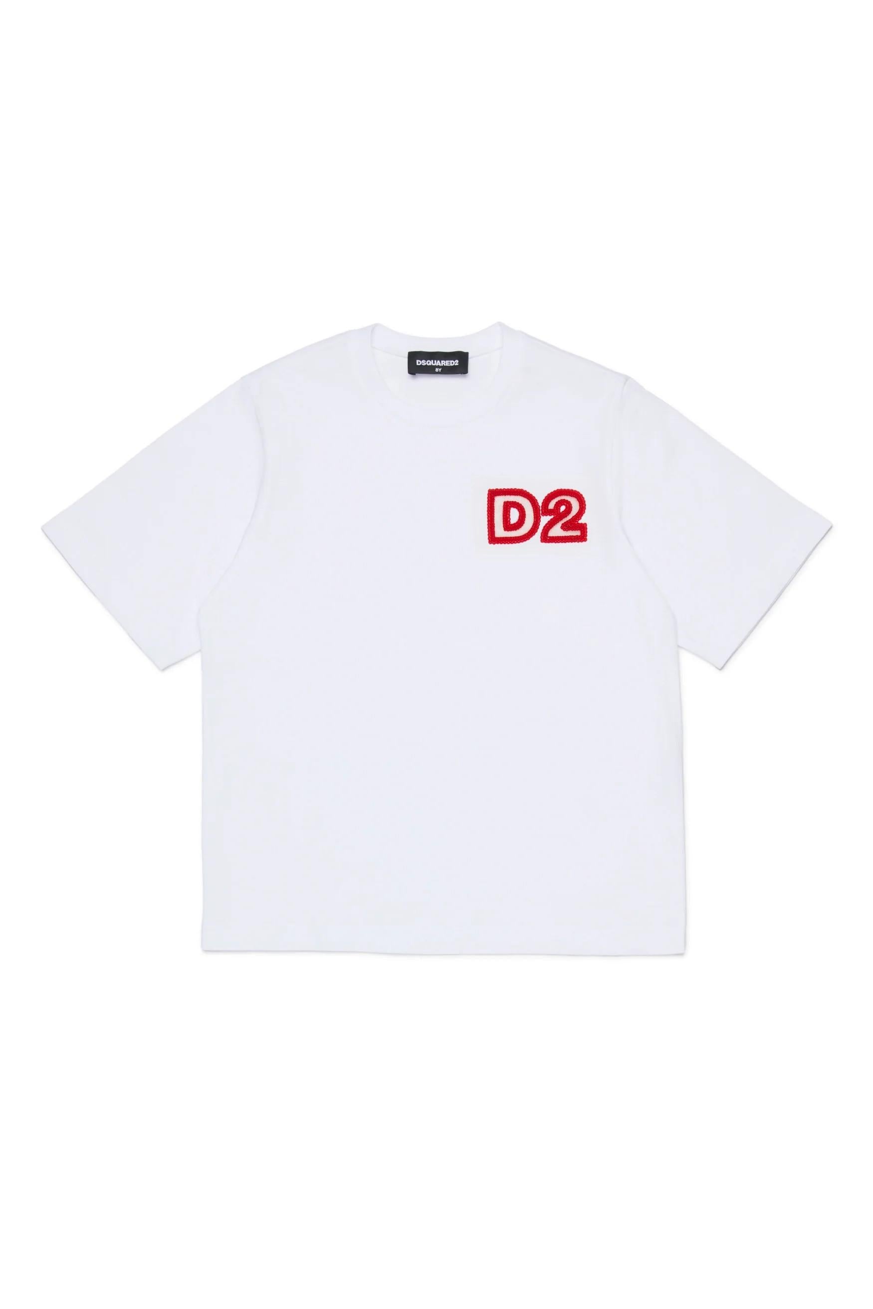 T-shirt con logo perline DQ2996D00MM DQ100 DSQUARED2 