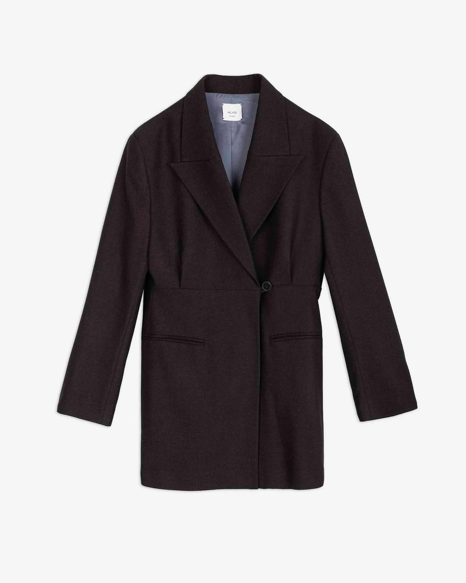 Blazer oversize flanella 165828 CHOCO ALYSI CHOCOLAT 