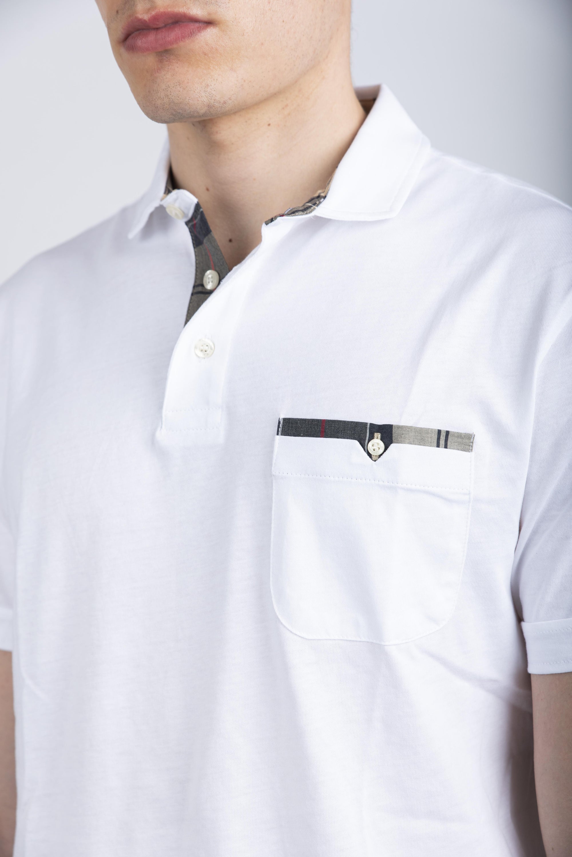 Polo Corpatch bianco Barbour MML1071 WH1 BARBOUR 