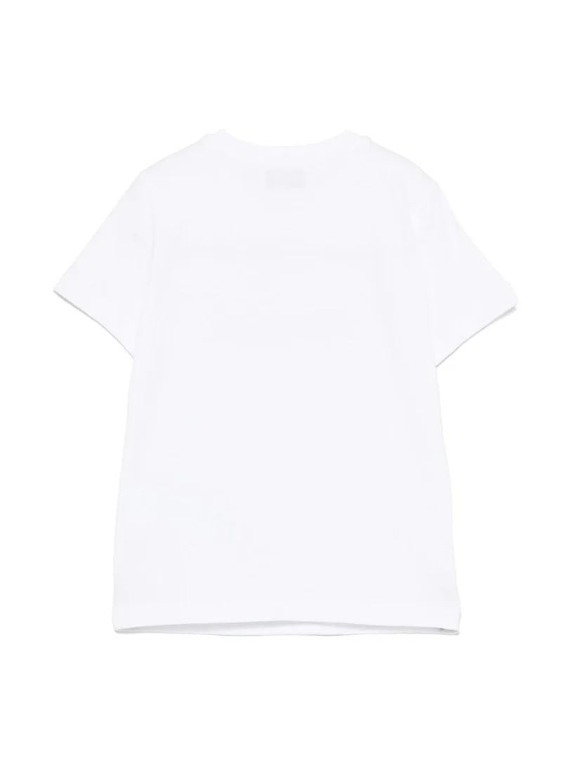 T-shirt con stampa logo Teddy bear HUM059LAA23 10101 MOSCHINO KID 