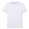 T-shirt con stampa logo scomposto
