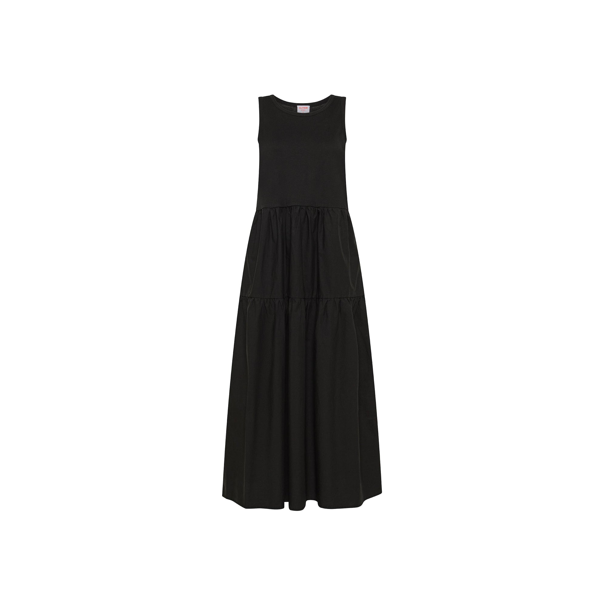 Abito lungo in cotone T35221 11 SUN68 