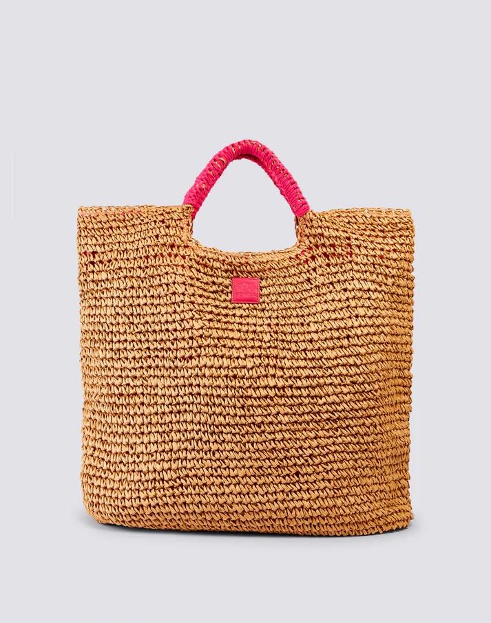 Borsa maxi in paper straw intrecciata AW825ABPA100 86700 SUNDEK 