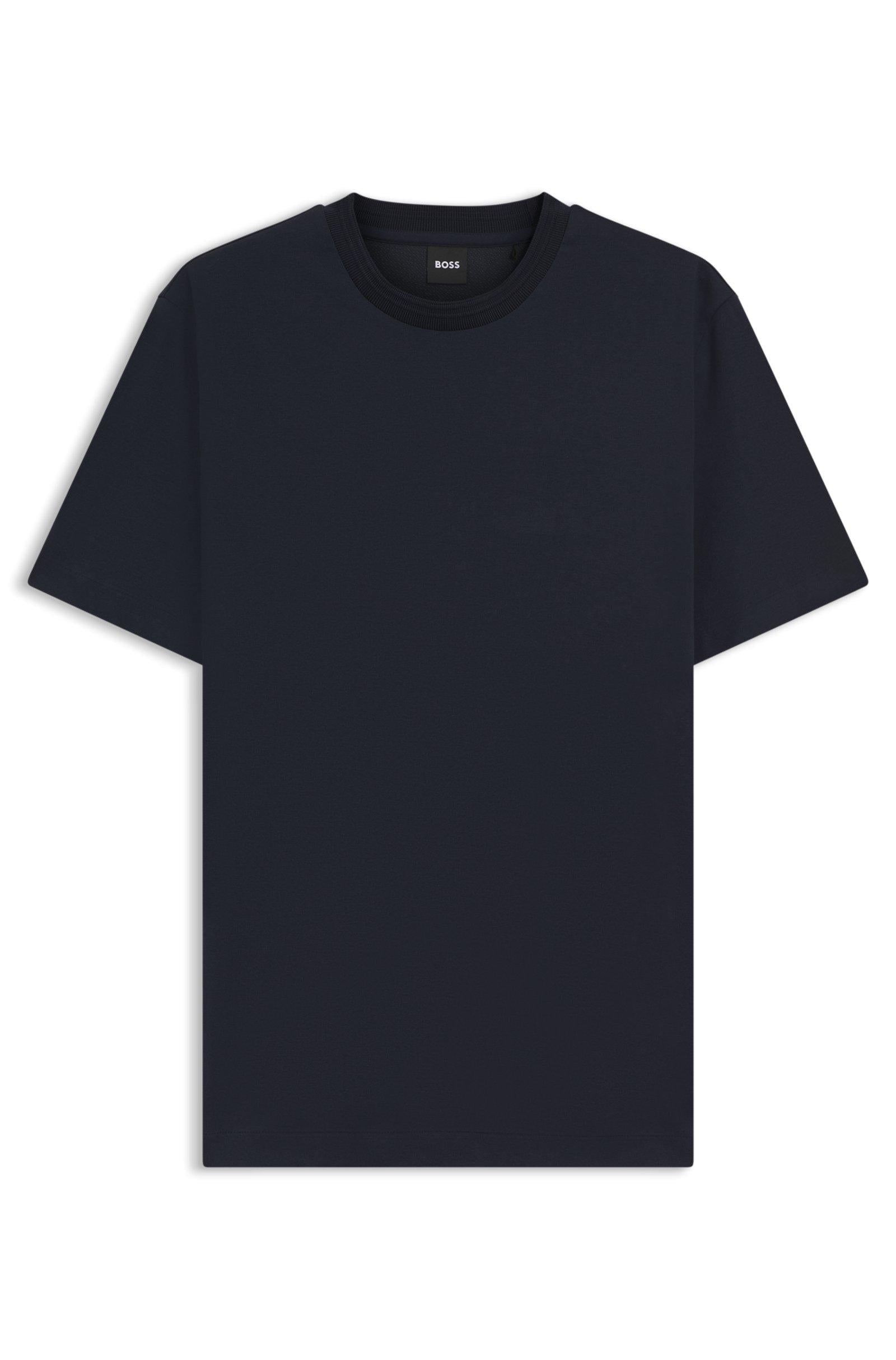 T-shirt con monogramma interno in cotone misto 50554180 404 BOSS 