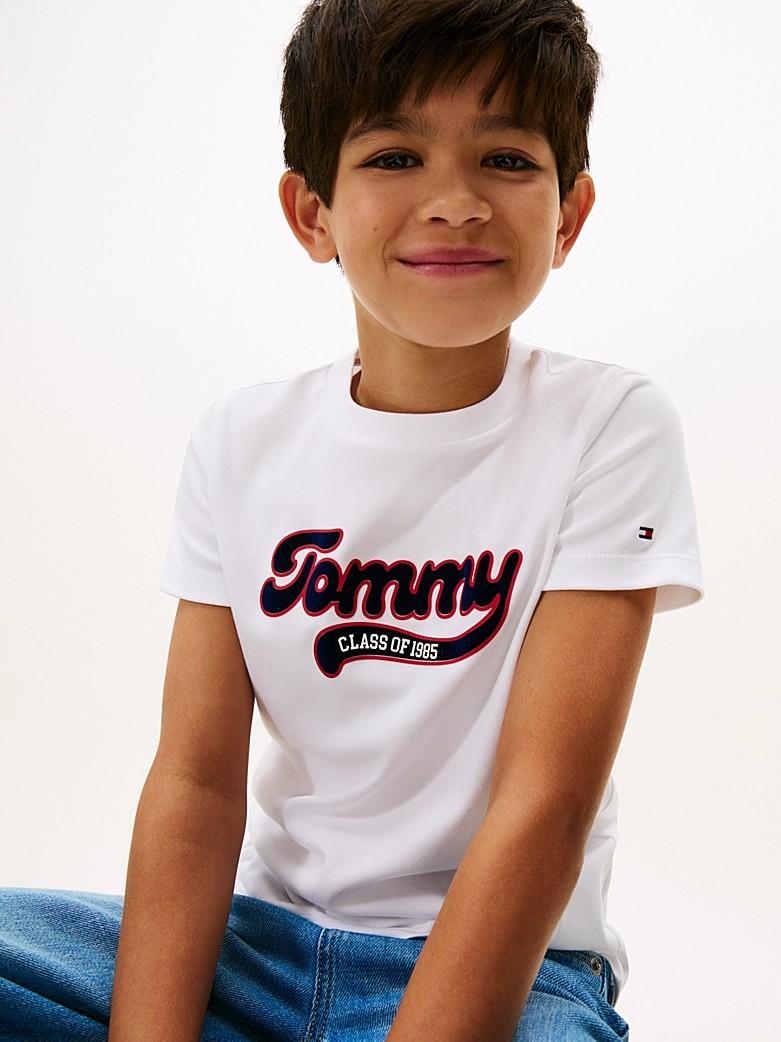 T-shirt Varsity in maglia interlock KB0KB10118T YBR TOMMY HILFIGER 