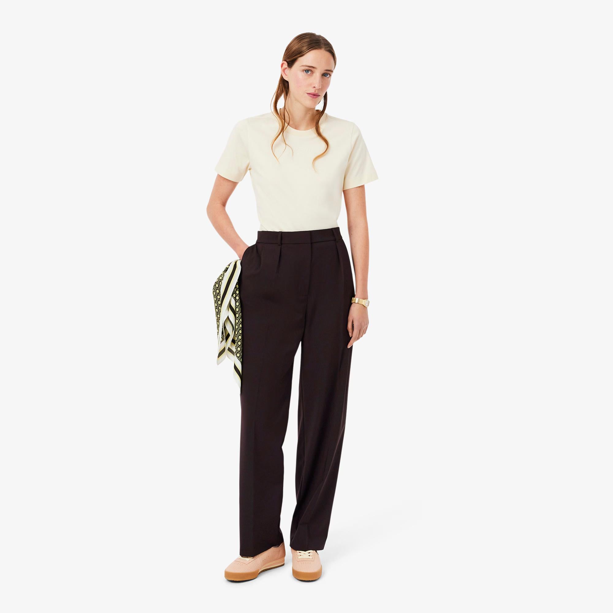 Pantaloni oversize in misto lana HF0245 3LA LACOSTE 