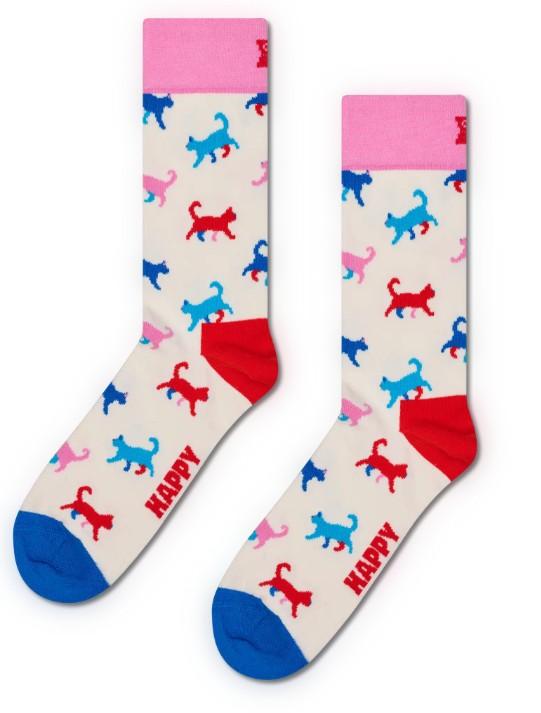 Kitten Love Sock P003672 WHITE HAPPY SOCKS 