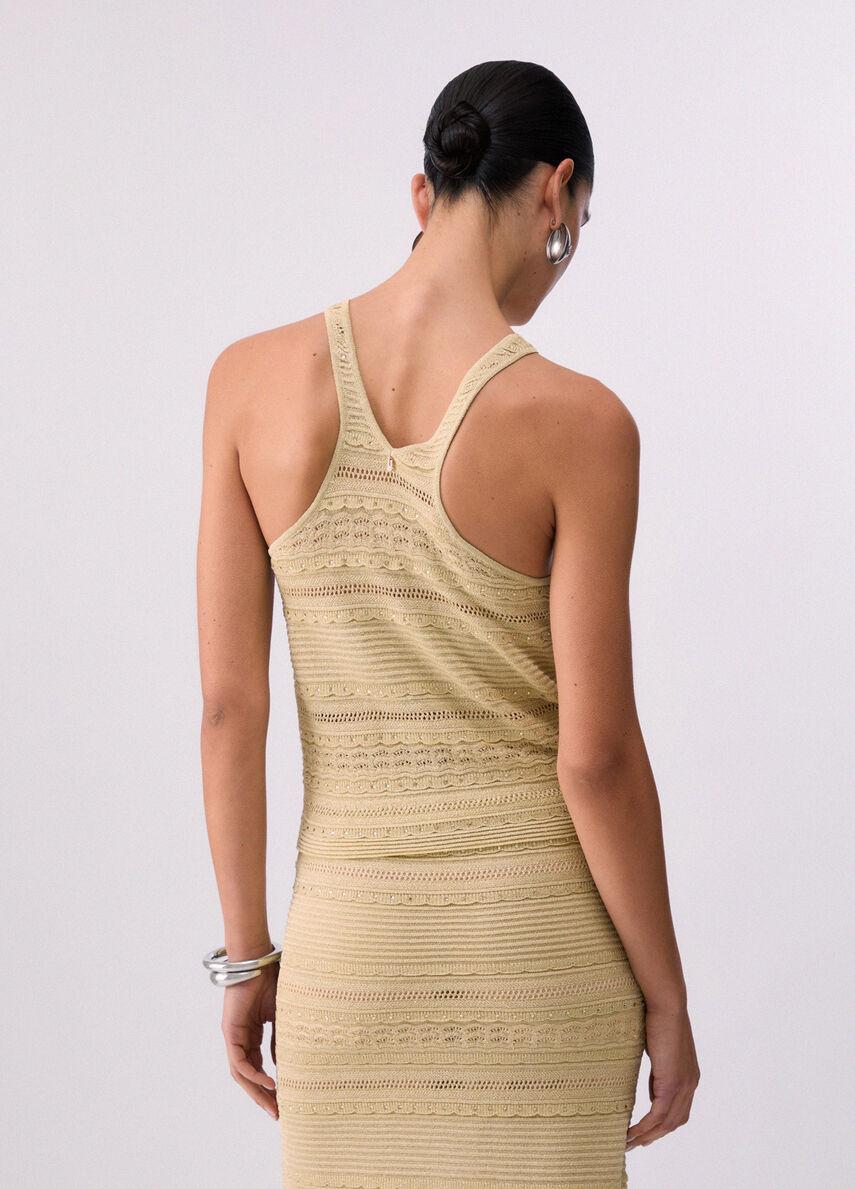 Top in maglia traforata CA6238MA06S A4387 LIU JO BLACK 