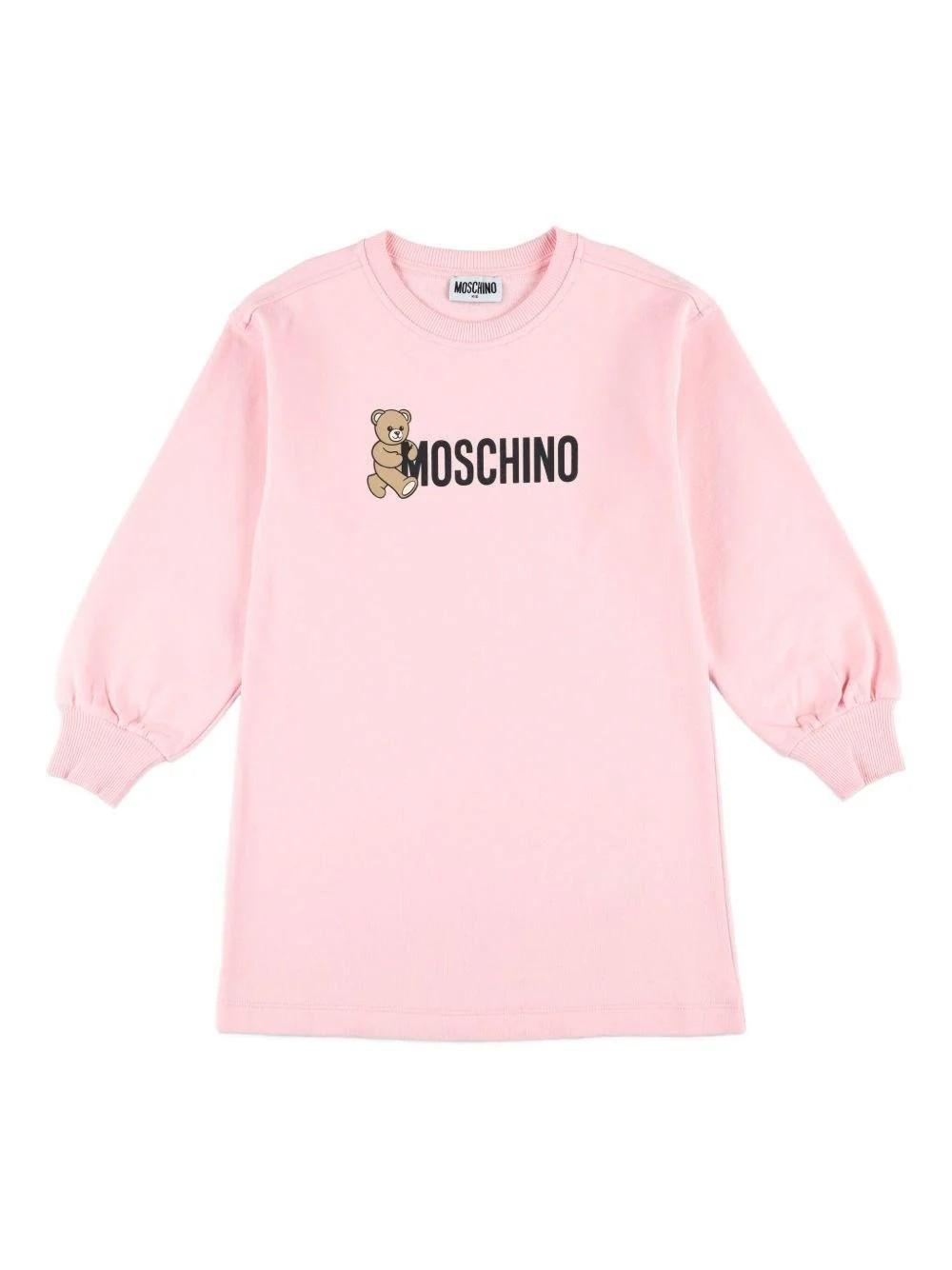 Abito con stampa Teddy Bear HDV0GYLCA83 50209 MOSCHINO KID 
