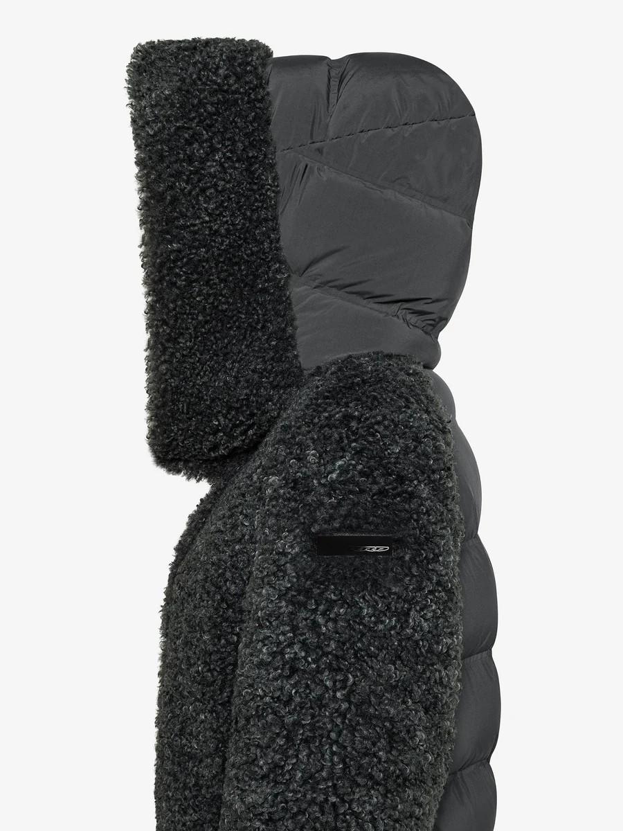 Giubbino lamb hybrid hood wom W25572 20 RRD 