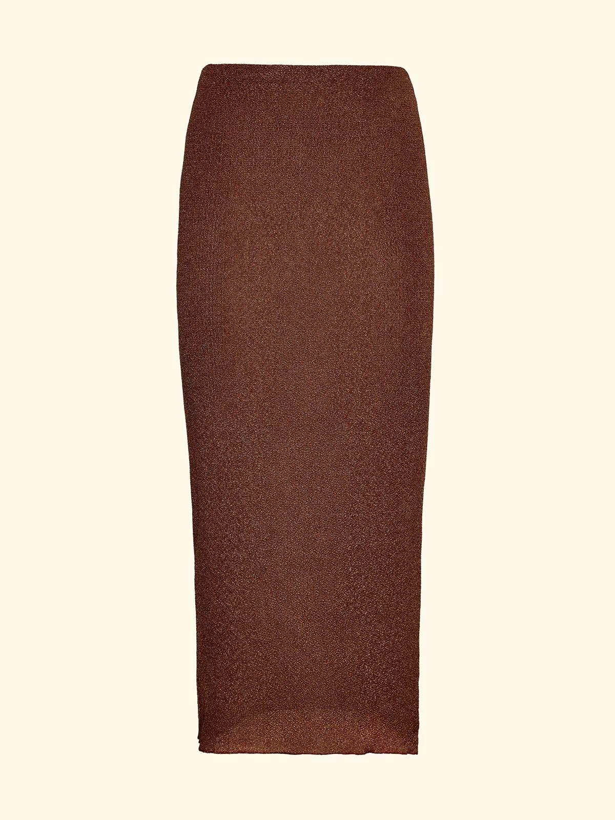 Gonna lunga donna marrone FK26SW1148 BN F**K 