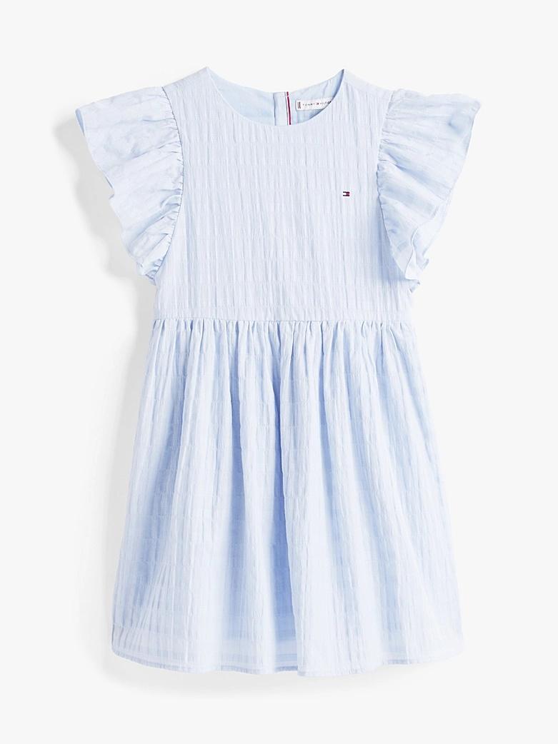 Vestito a campana con finitura tramata KG0KG08472J C1O TOMMY HILFIGER 