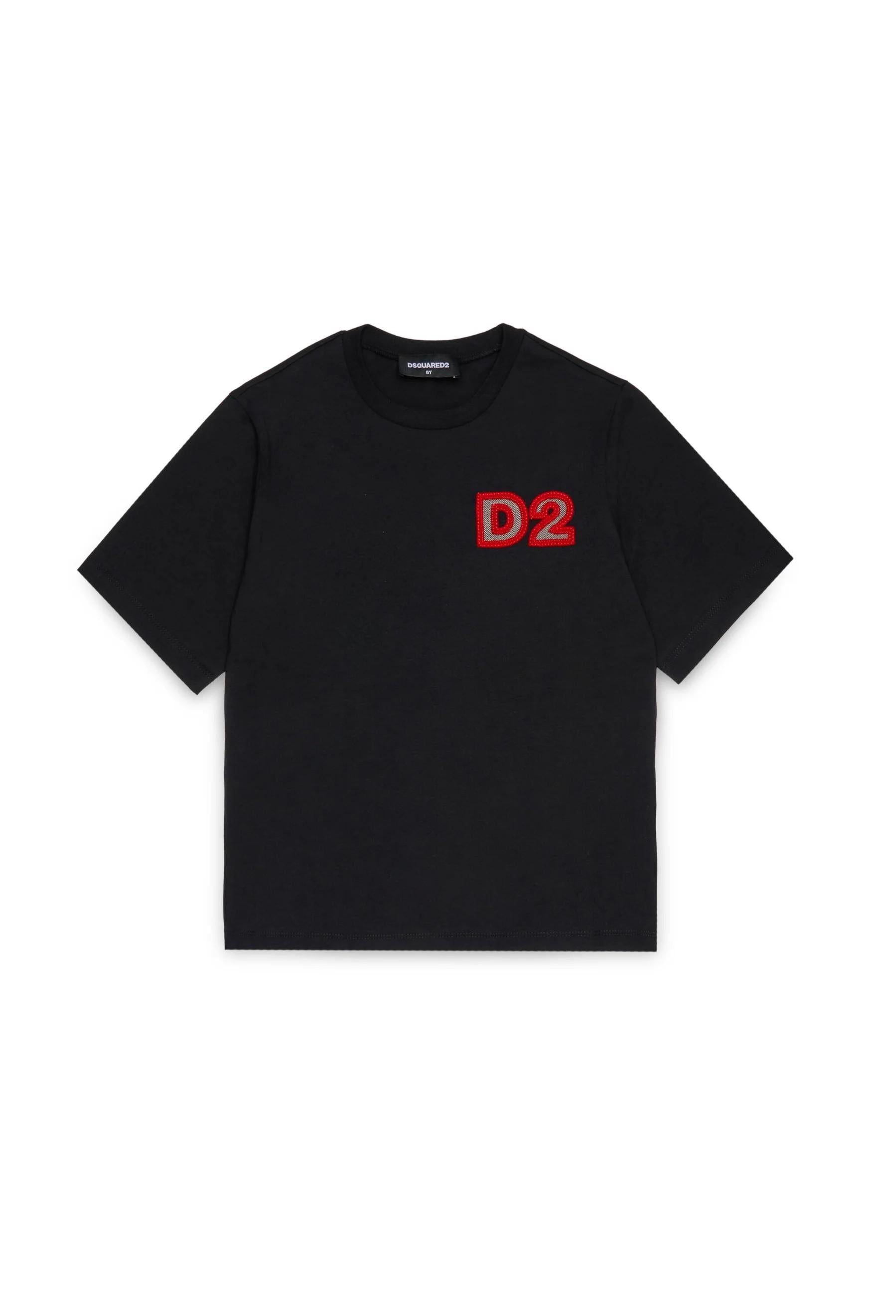T-shirt con logo perline DQ2996D00MM DQ900 DSQUARED2 