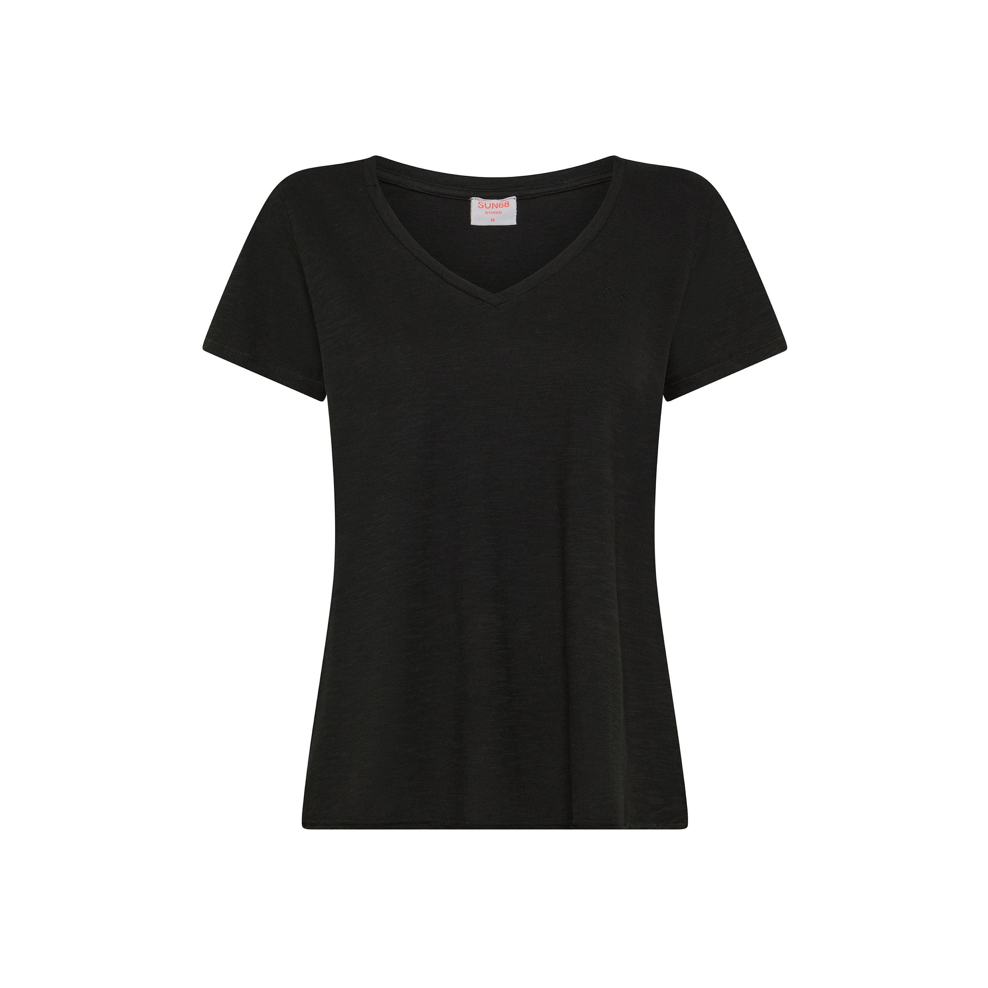 T-shirt con scollo a V in cotone T35240 11 SUN68 