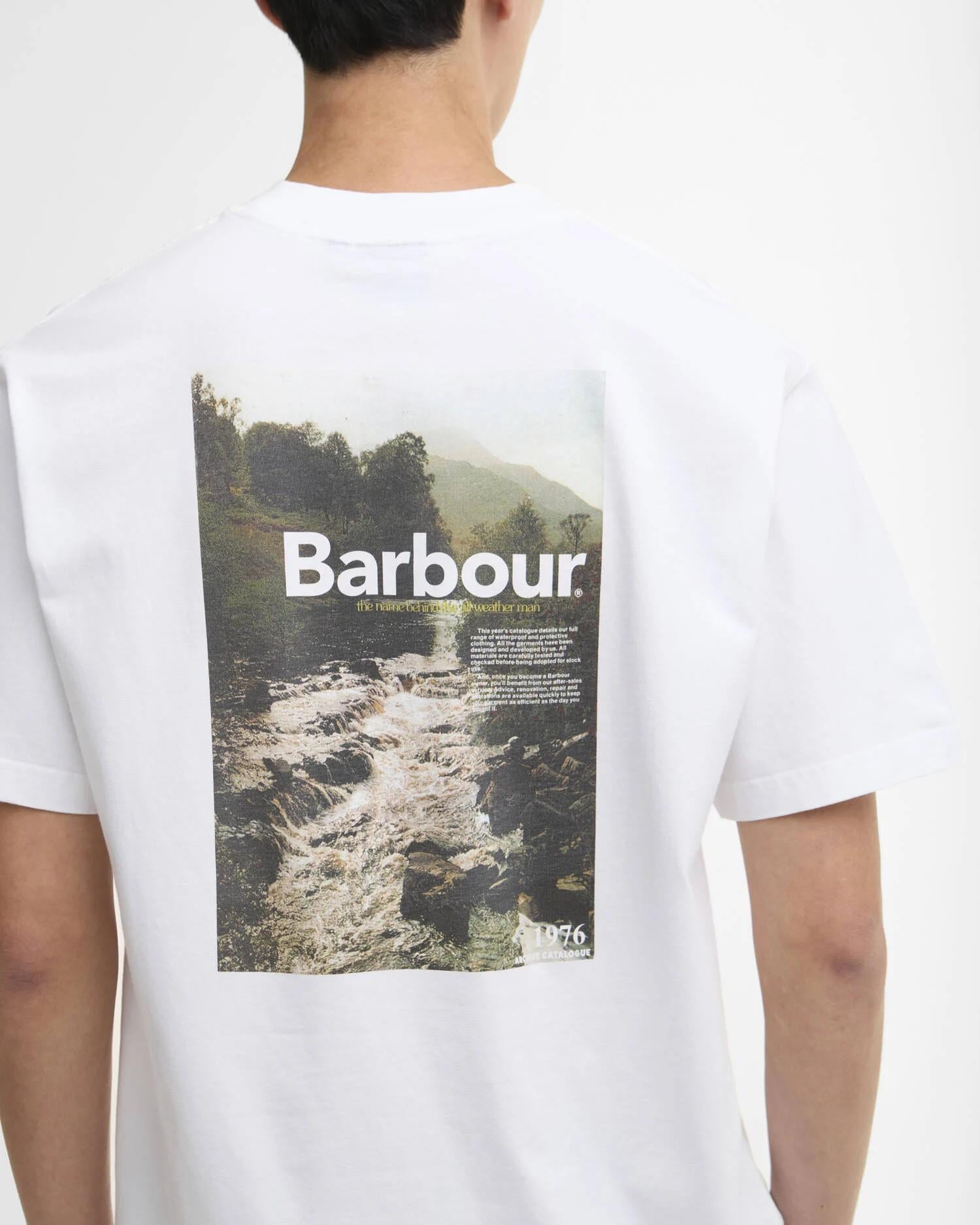 T-shirt oversize con stampa 1966 MTS1576 WH11 BARBOUR 