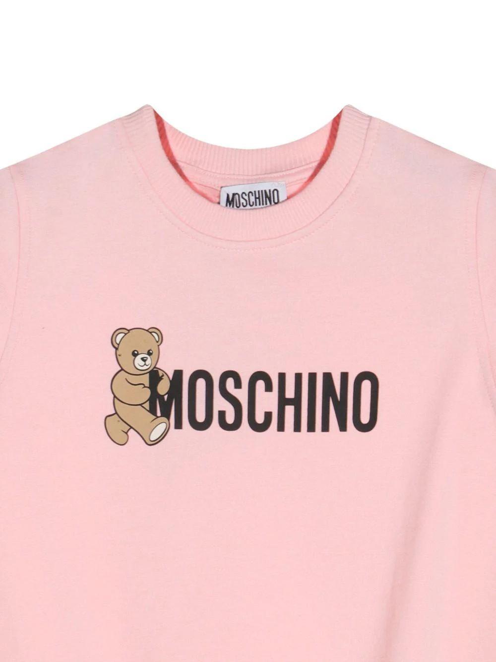 Felpa con stampa Teddy Bear HPF08VLCA83A 50209 MOSCHINO KID 