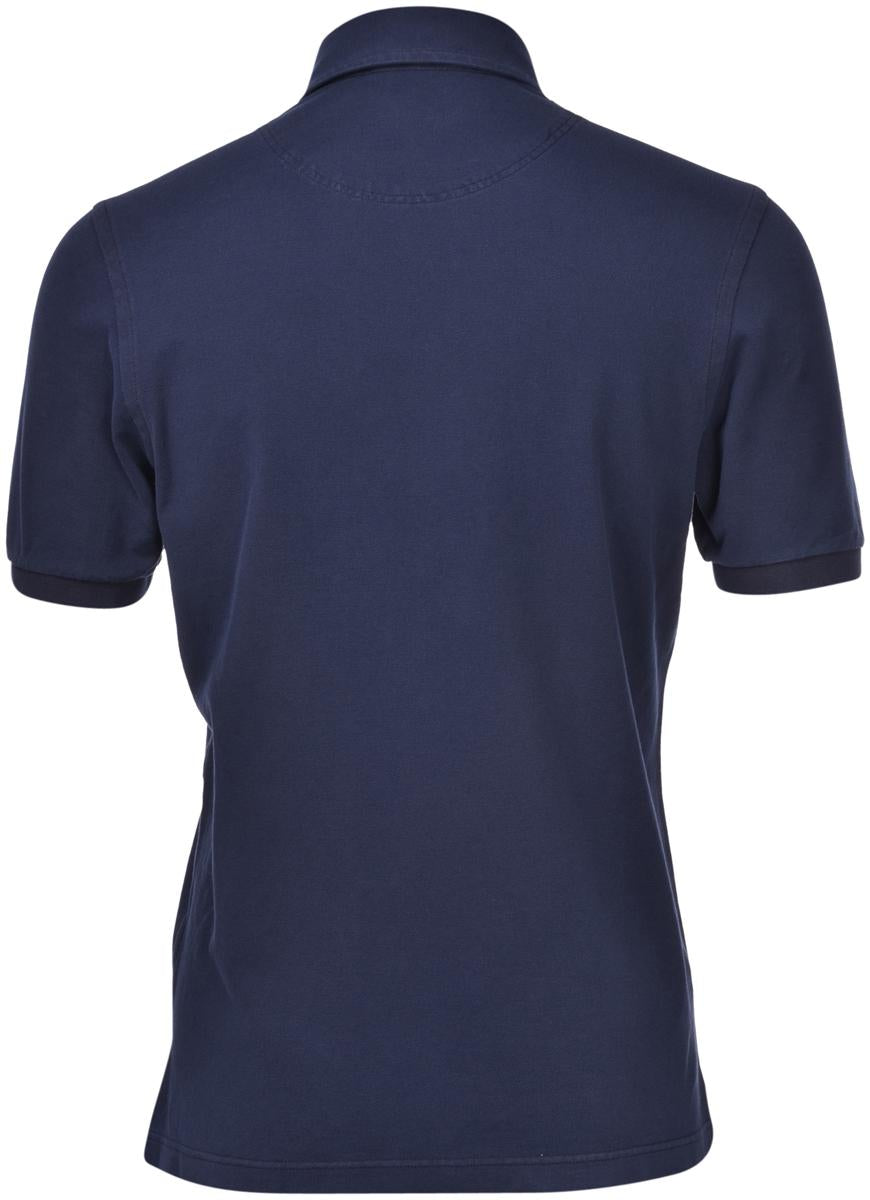 Polo piquet vintage collo francese navy 60118/79017 598 GRAN SASSO 