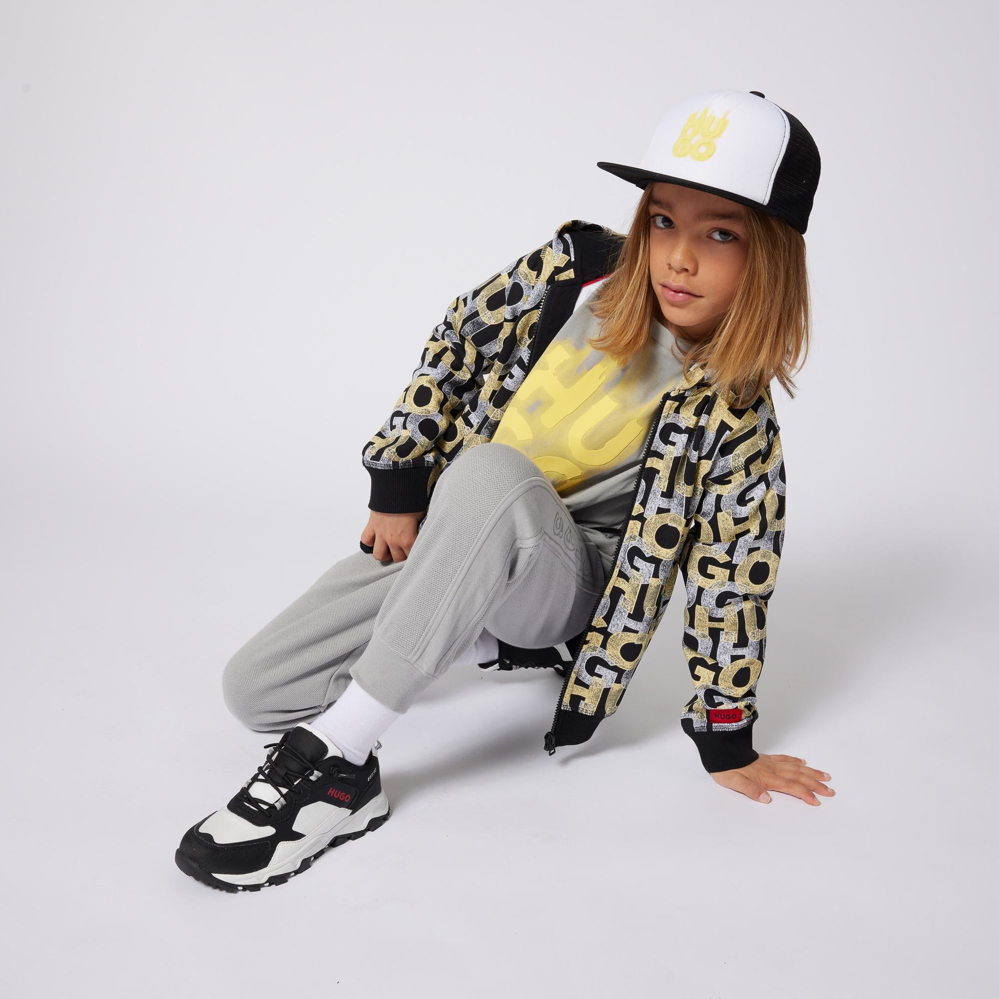 Felpa con logo all-over G00358 M55B HUGO 