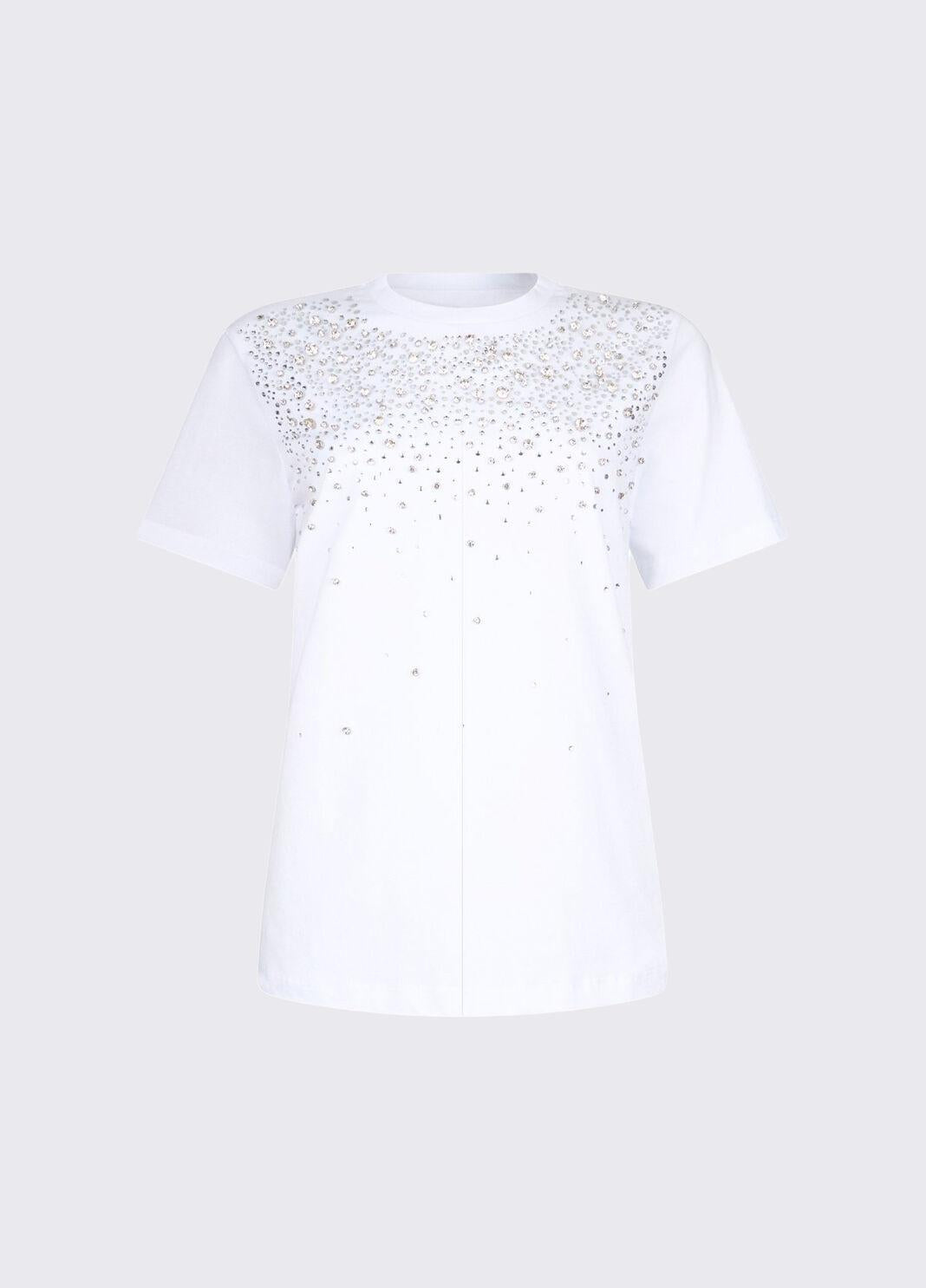 T-shirt con castoni gioiello CA6193J3868 11111 LIU JO BLACK 