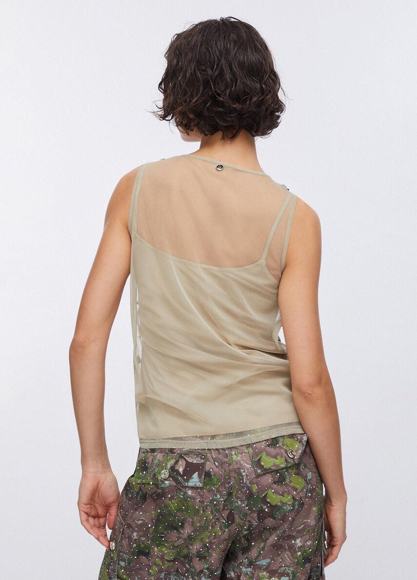 Top in tulle ricamato WA6310J3860 P9240 LIU JO WHITE1 