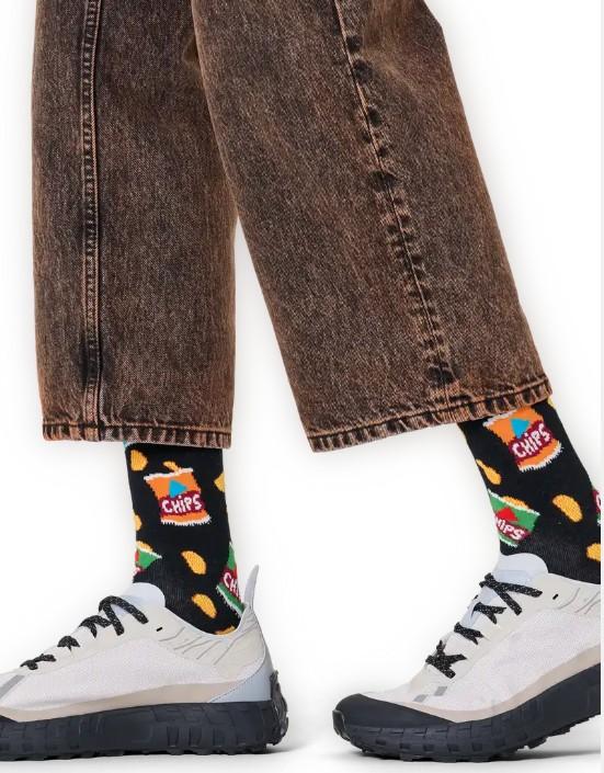Chips Bag Sock P003168 BLACK HAPPY SOCKS 