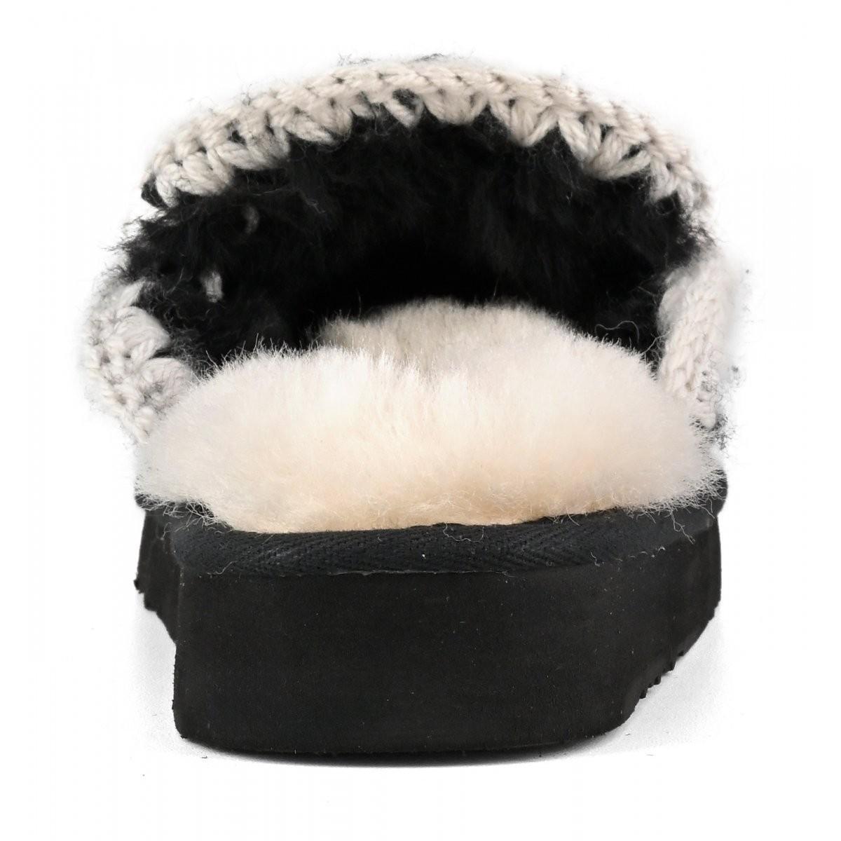 Eskimo slipper MUFW101125A BKWHI MOU 