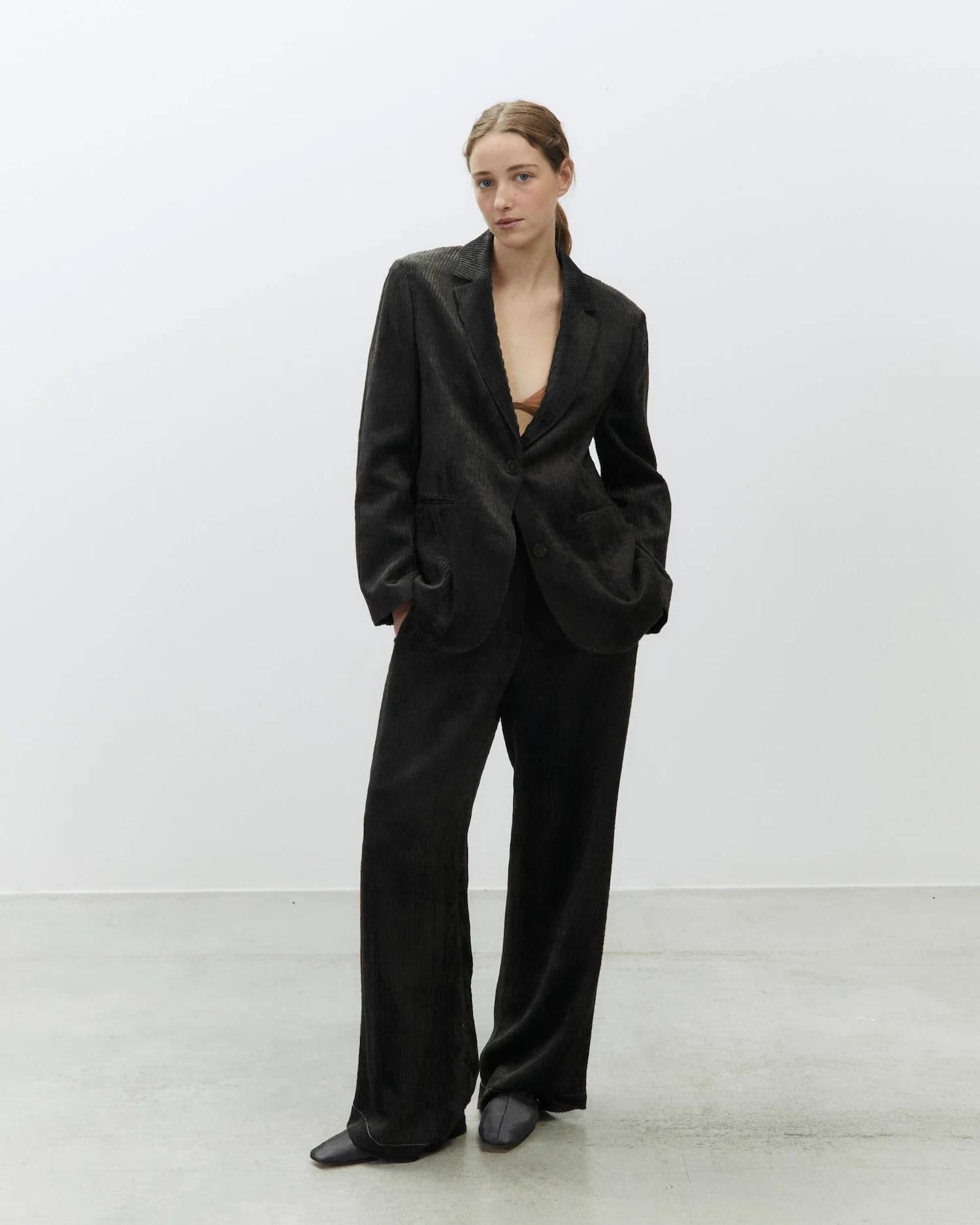 Blazer velvet rib 165847 CB ALYSI CHOCOLAT 