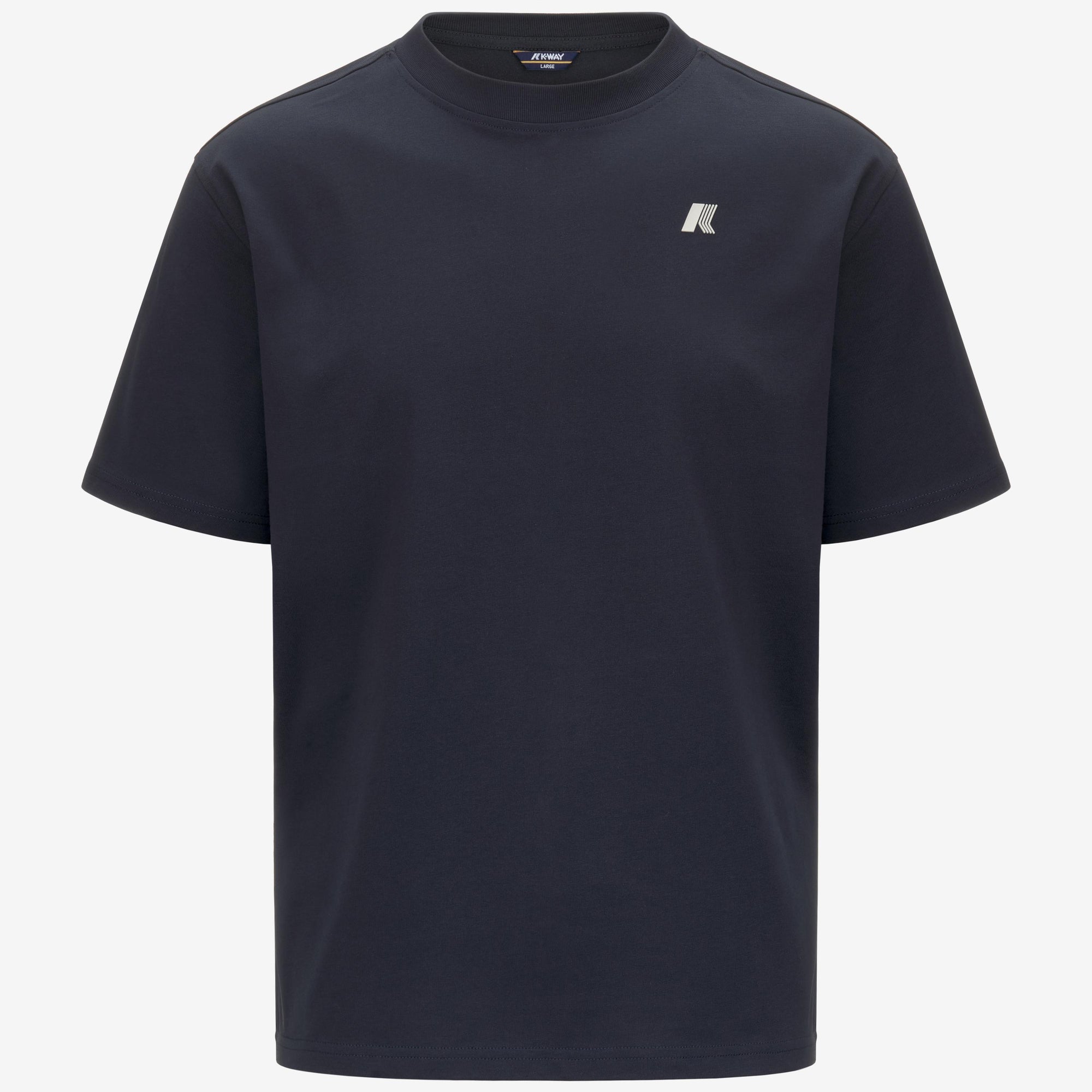 T-shirt casual da uomo blu in cotone con stampa grafica K3138PW K89 K-WAY 
