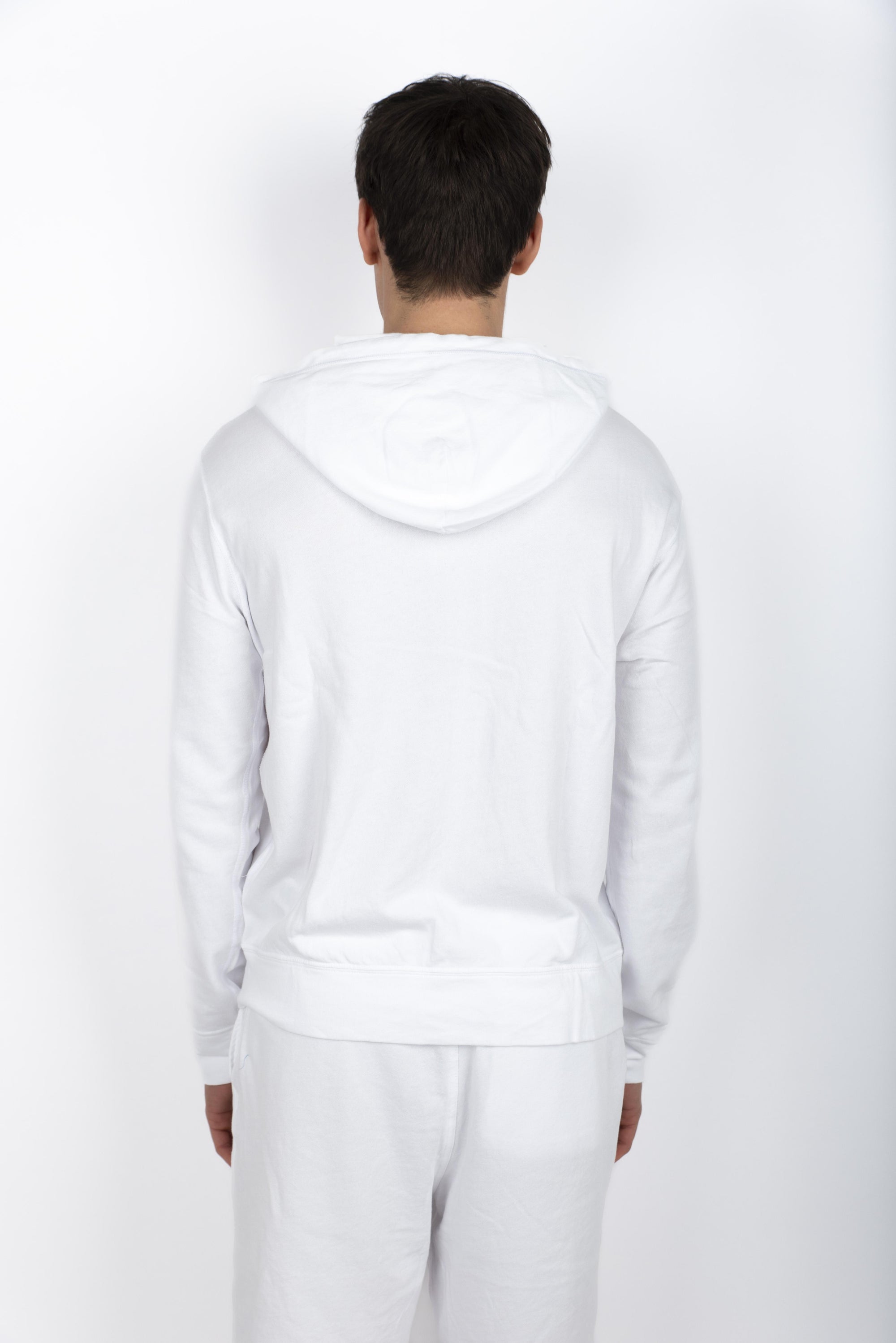 Felpa bianca in spugna spa con cappuccio 710706348 002 POLO RALPH LAUREN 