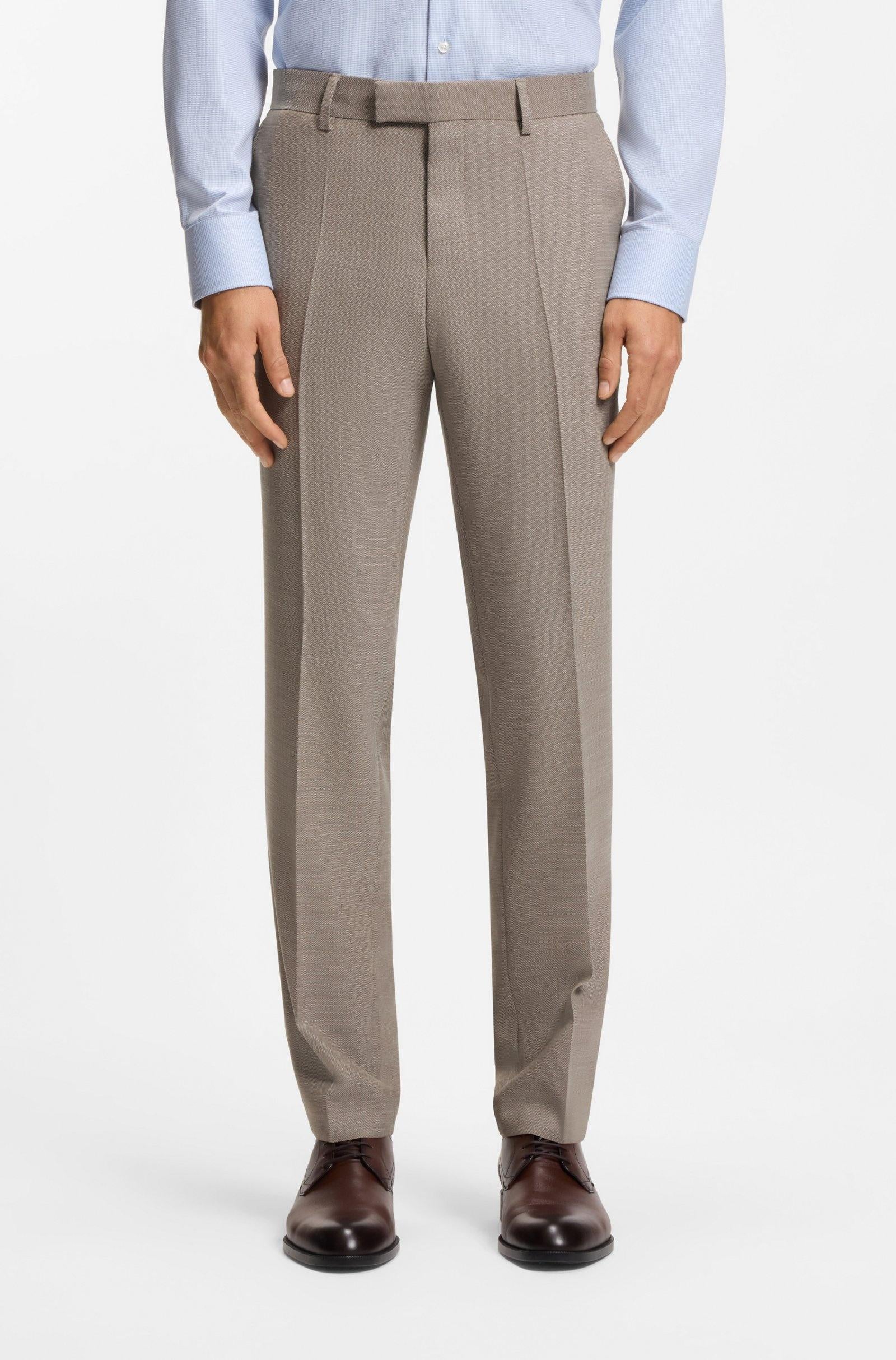 Abito due pezzi slim fit in tessuto elasticizzato con micromotivo 50557252 252 BOSS 