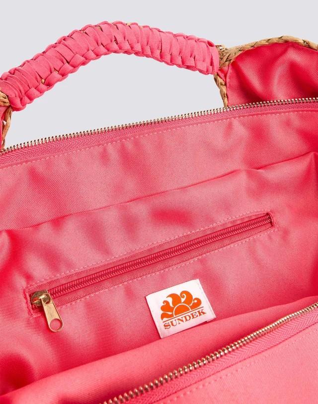 Maxi borsa in paper straw intrecciata AW825ABPA100 13000 SUNDEK 