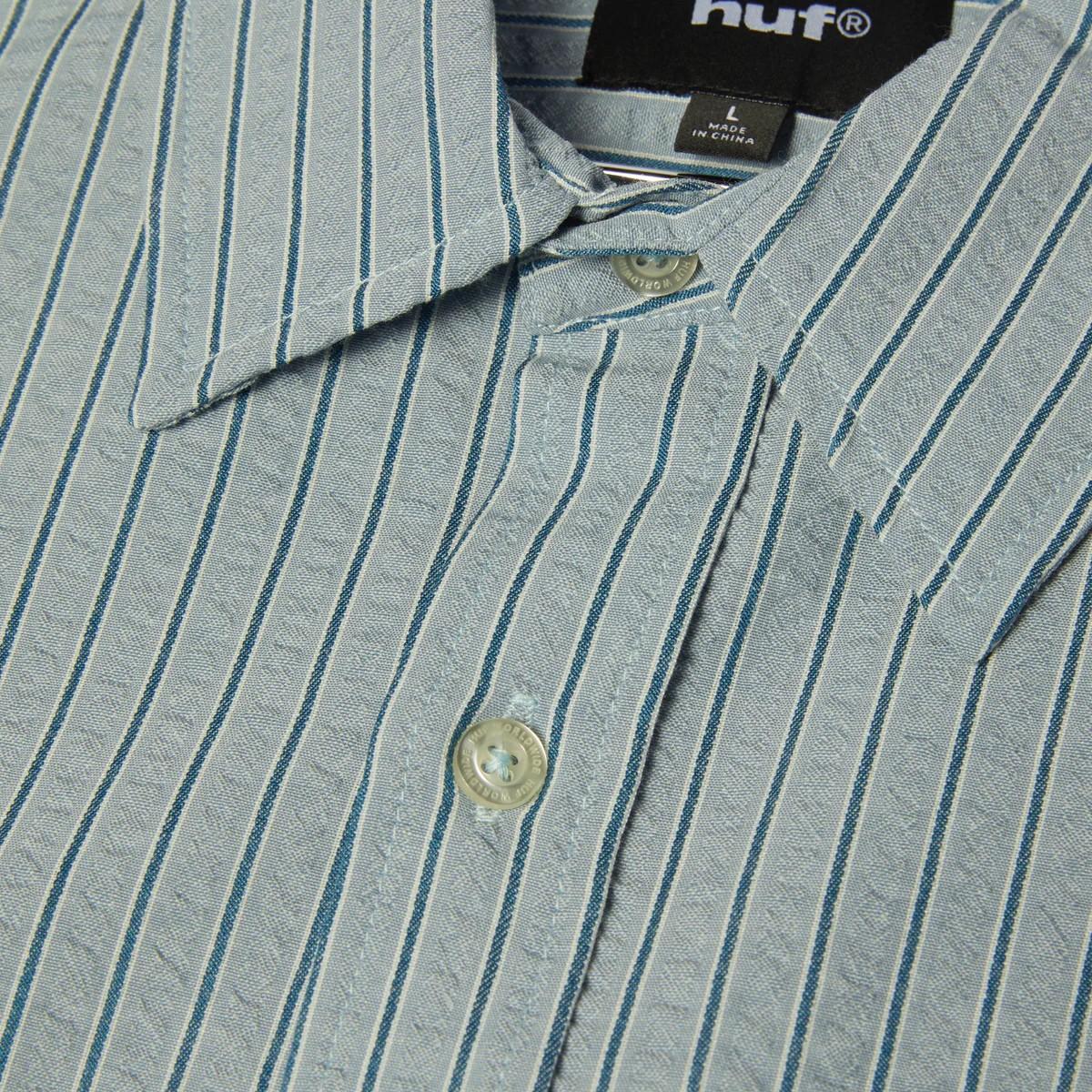 Big Block Striped Shirt BU00268 LBLUE HUF 