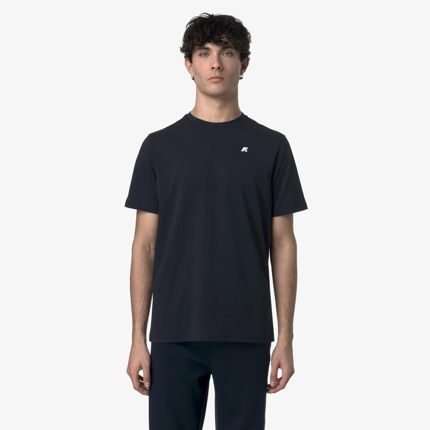 T-Shirt in Cotone Slim Fit Uomo blu K7125UW K89 K-WAY 