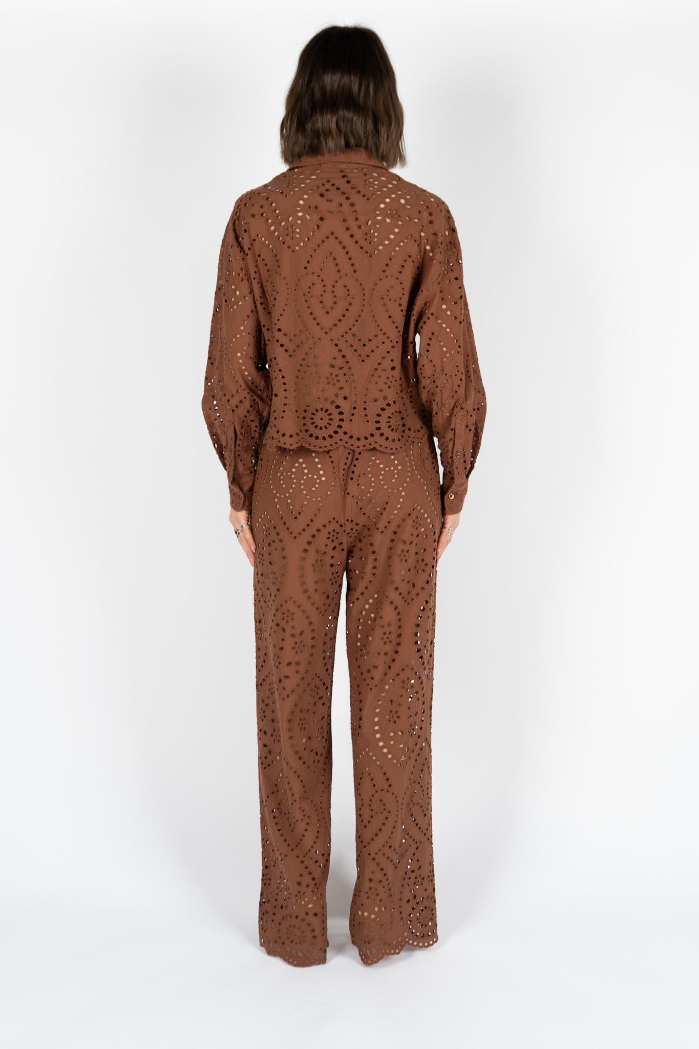 Pantaloni Inez in sangallo IEN0002 01005L MC2 SAINT BARTH 