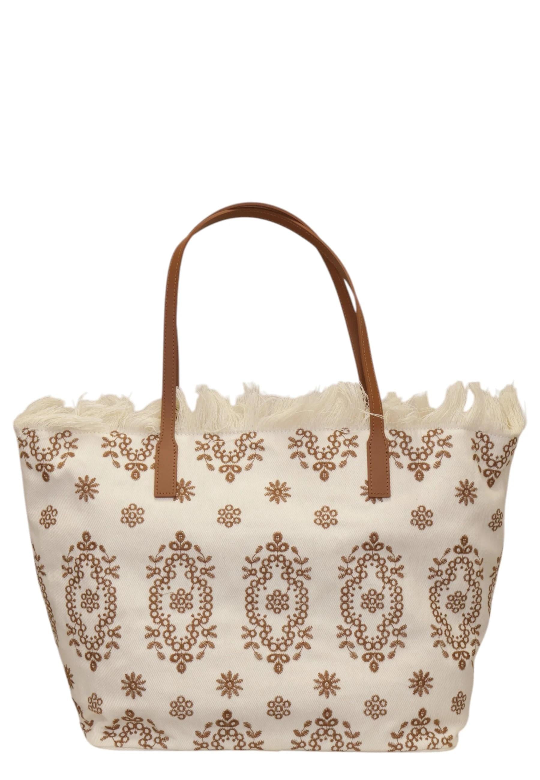 Borsa City Bag Fringe in sangallo con frange CBF0001 01772L MC2 SAINT BARTH 