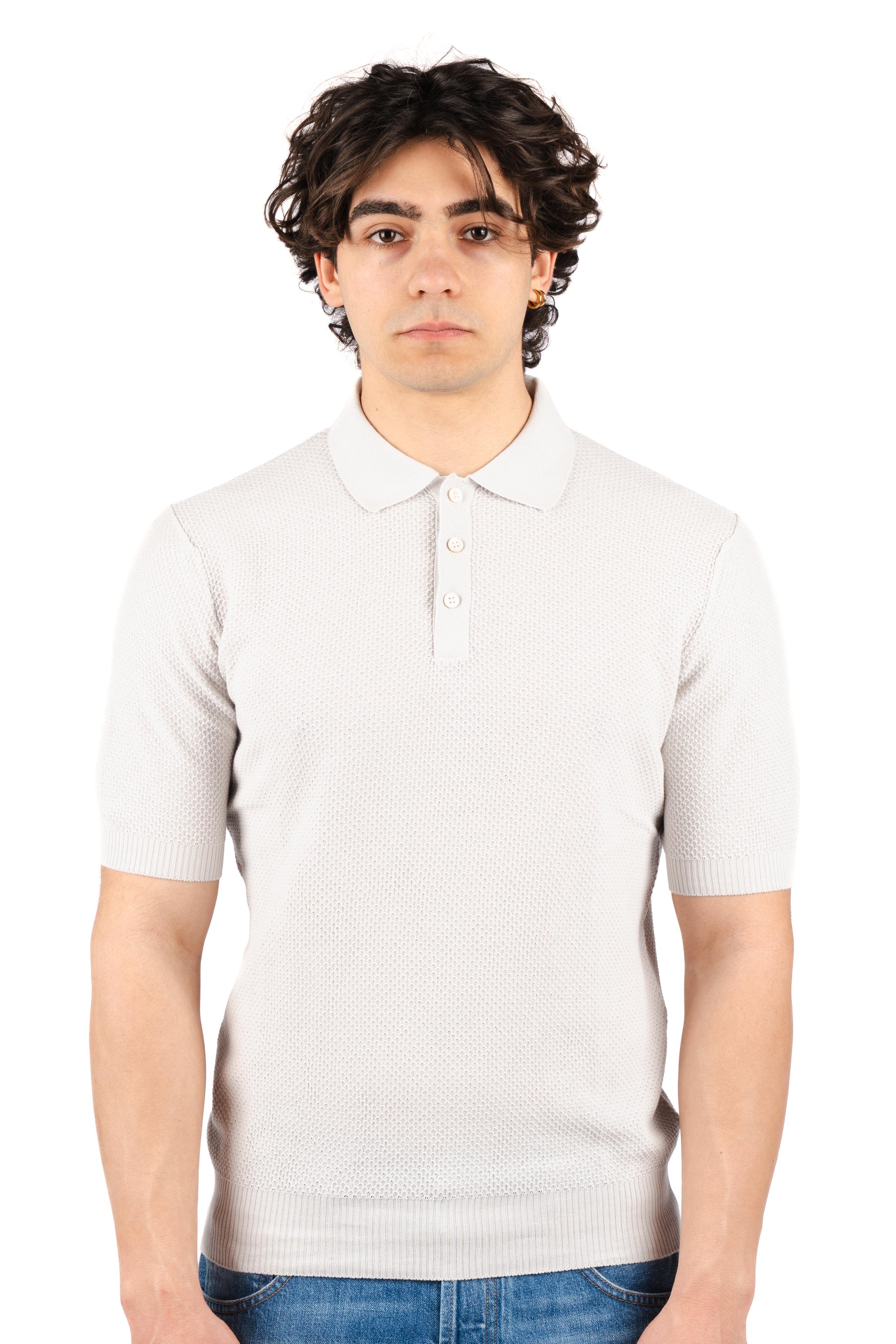 Polo con lavorazione a nido d'ape 57113/14028 049 GRAN SASSO 