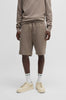 Bermuda regular fit in terry di cotone con targhetta con logo