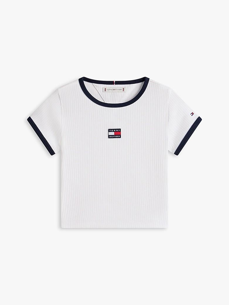 T-shirt heritage extra slim fit con bandiera KG0KG09066T YBR TOMMY HILFIGER 
