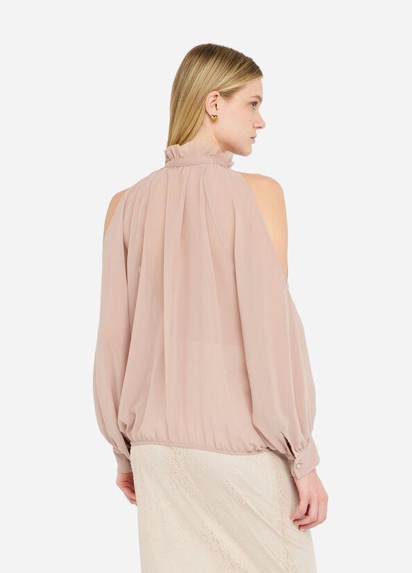 Blusa con cut-out CF5396TS869 X0702 LIU JO BLACK 