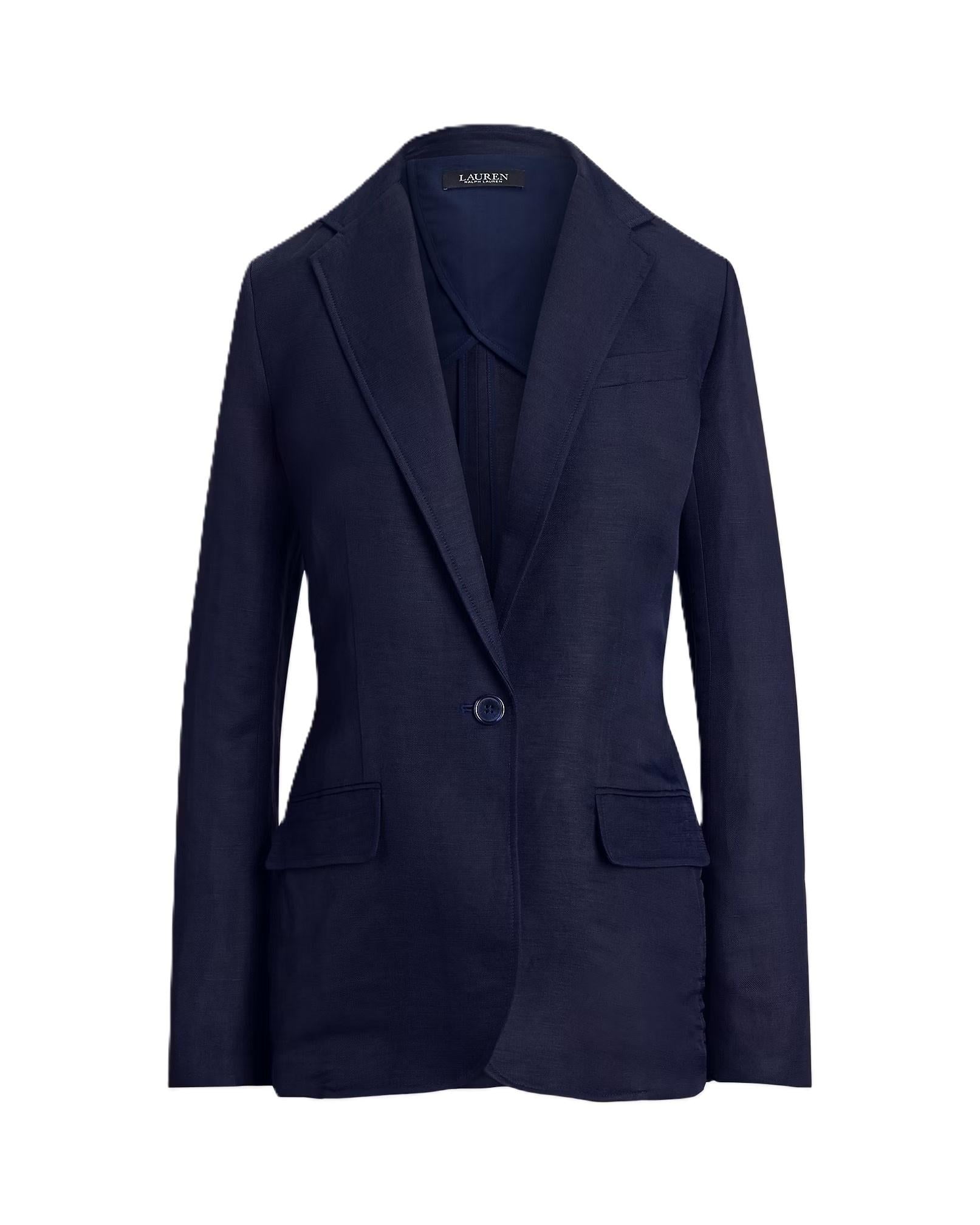 Woven blazer linen visc 200P13643 001 LAUREN 
