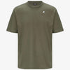 T-shirt casual da uomo in cotone verde militare