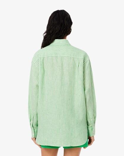 Camicia oversize a righe in lino CF0054 IRB LACOSTE 
