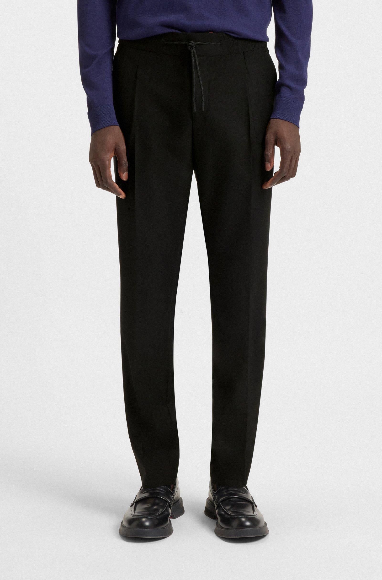 Pantaloni slim in twill in miscela di lana 50547220 001 HUGO 