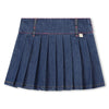 Pleated denim skirt
