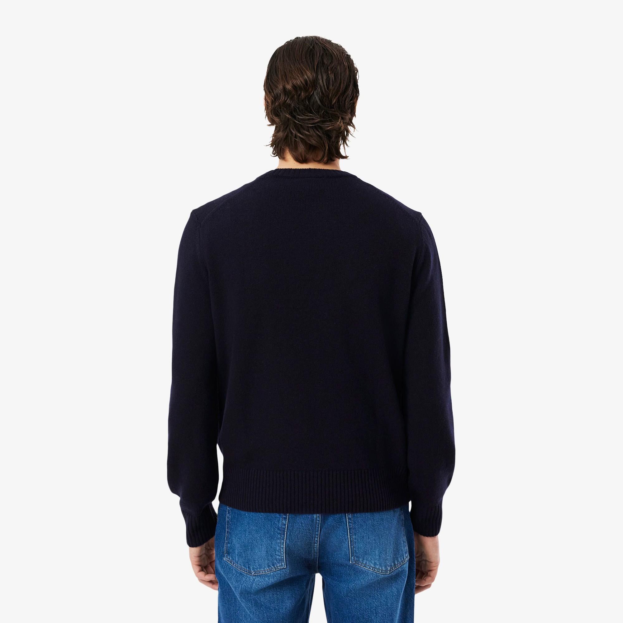 Maglione girocollo in lana cardata AH2916 166 LACOSTE 