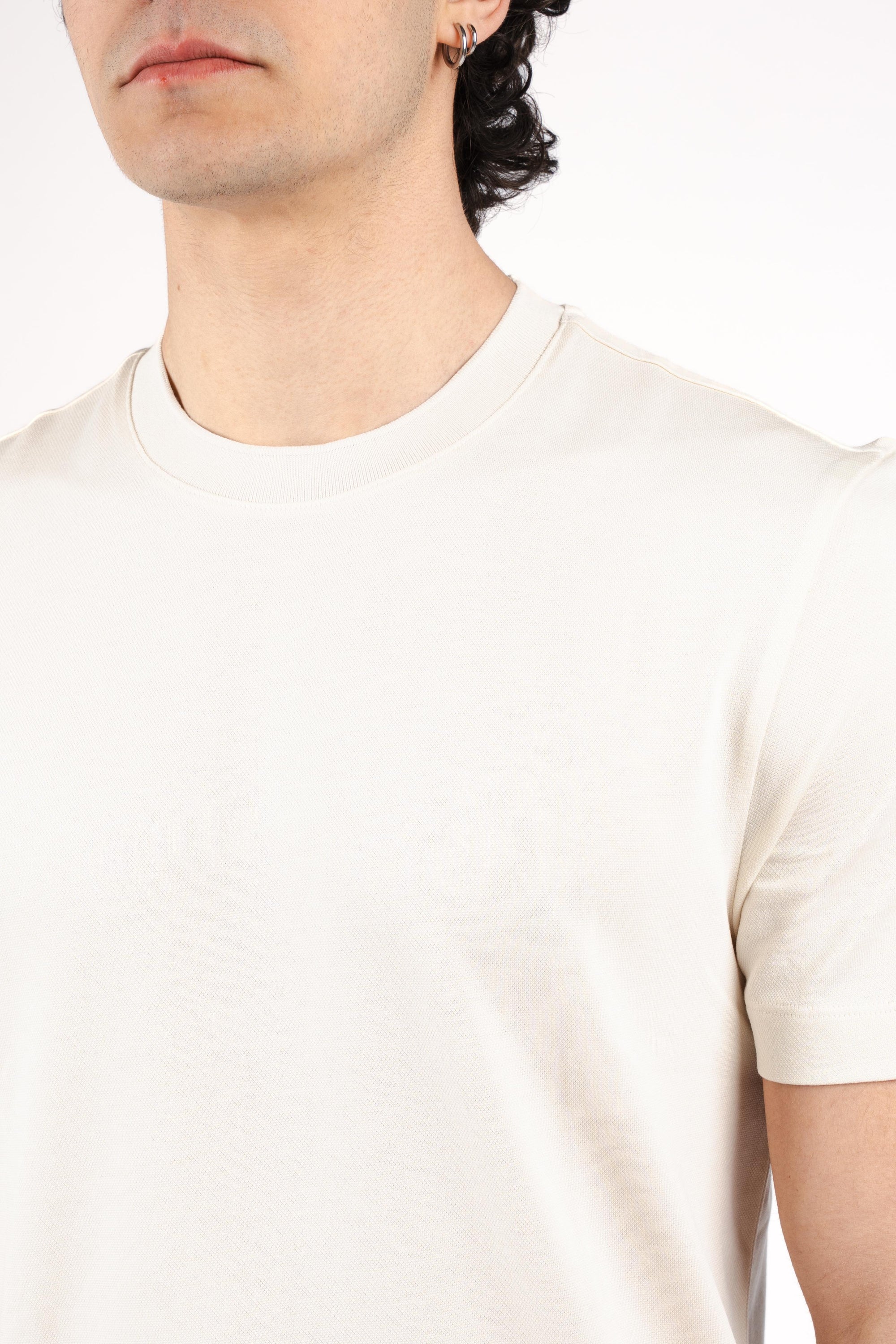 T-shirt regular fit in tessuto piqué 50555102 131 BOSS 