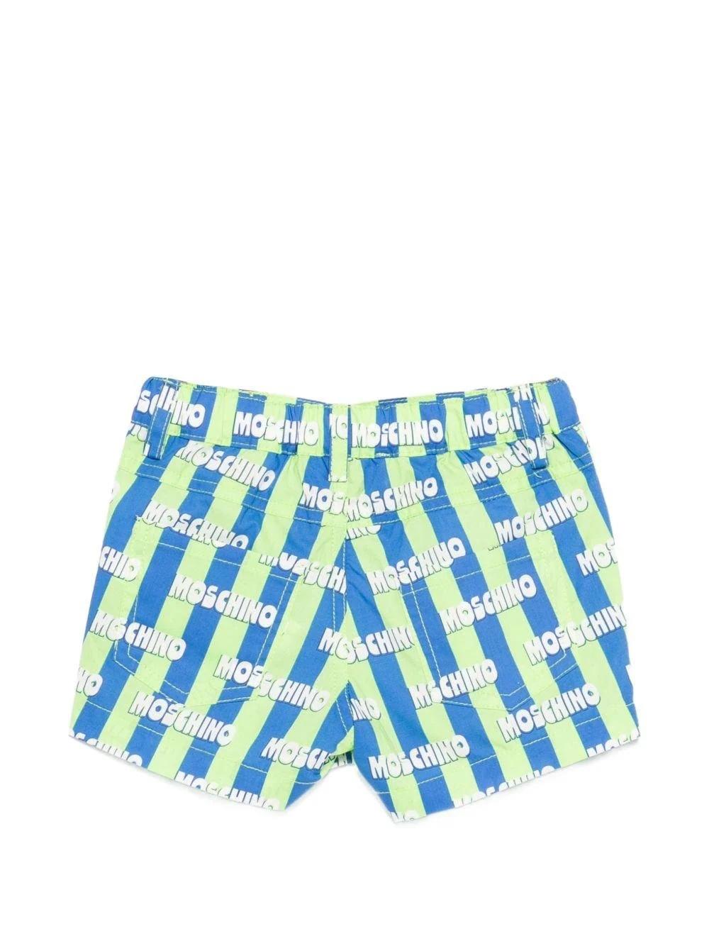 Shorts per neonato con motivo a righe MUQ01SLLB59 83676 MOSCHINO BABY 