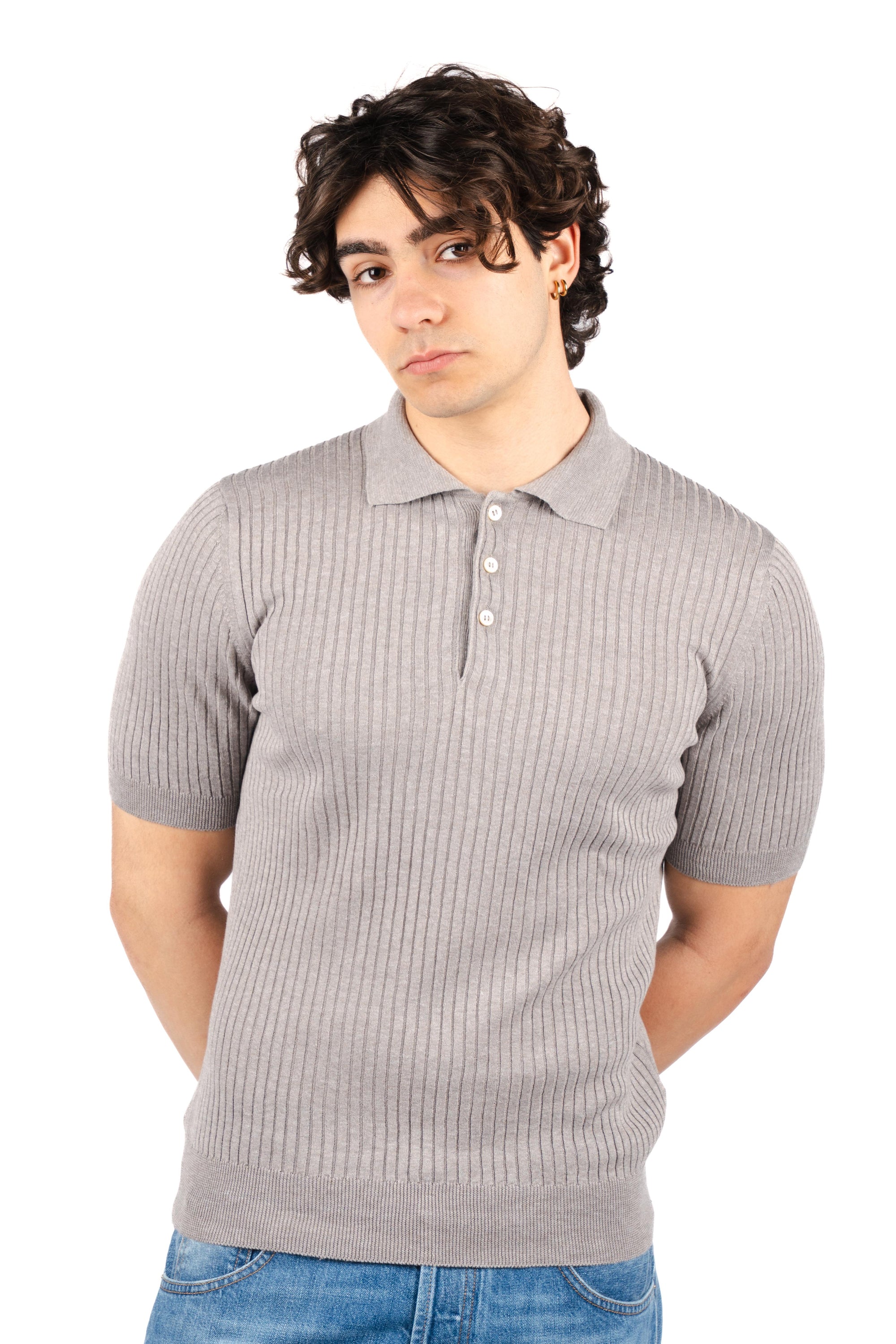 Polo in maglia di cotone 57118/18641 016 GRAN SASSO 