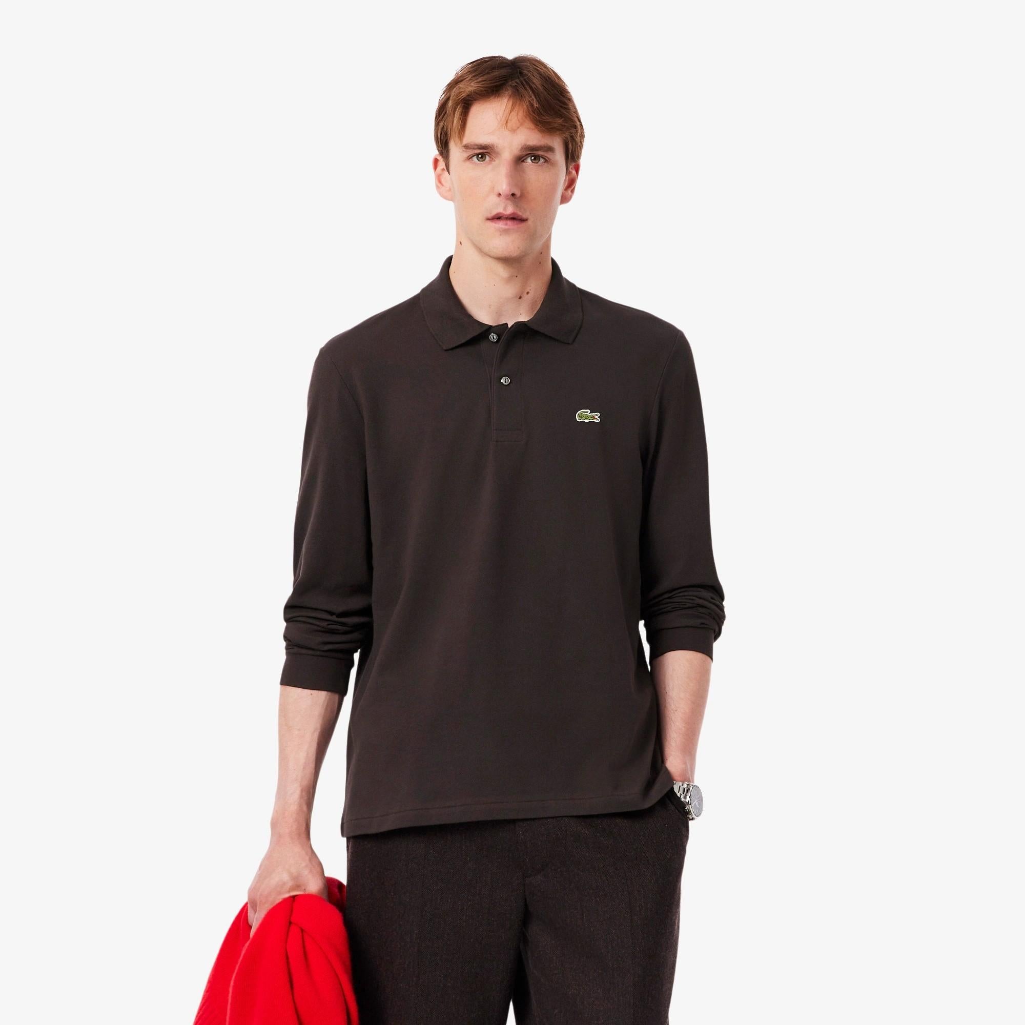 Polo a maniche lunghe in piquet di cotone L1312 SKB LACOSTE 